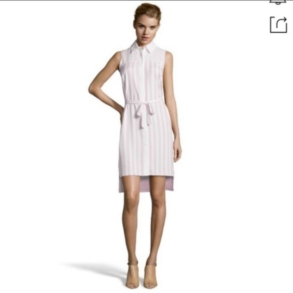 Rebecca Minkoff Cohen pink stripe shirt dress